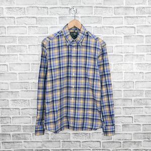 GITMAN BROS Vintage Men's Button Down Shirt Multi Plaid cotton size M Made in US